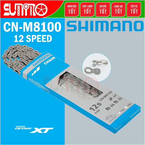 [Japan chính hãng] Sên xe đạp SHIMANO M8100 quick link 12speed