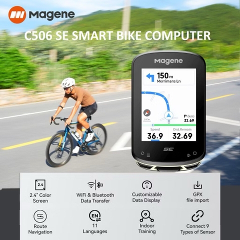 Đồng hồ xe đạp MAGENE C506SE GPS màn hình màu 2.4