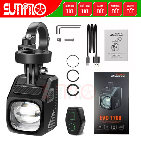 Đèn xe đap MAGICSHINE Evo 1700 kèm bát gắn fullbox chính hãng