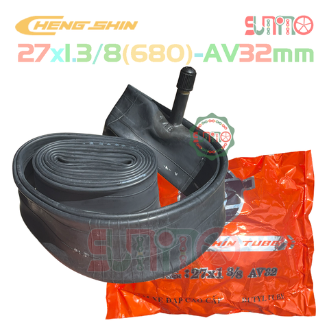 Ruột xe đạp CHENGSHIN 27x1.3/8(680) AV32 gắn xe đạp phổ thông