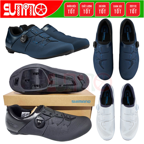 Giày can đạp xe road SHIMANO RC302 Wide fullbox chính hãng