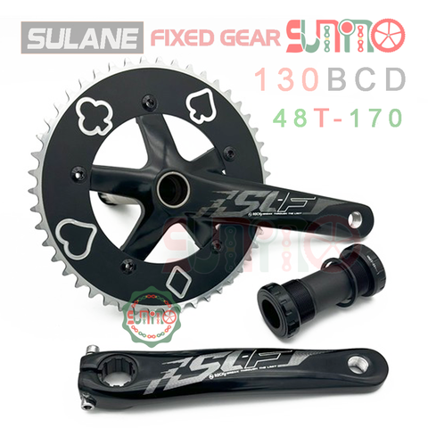 Giò dĩa cốt rỗng 1 tầng SULANE SL-F 48T kèm BB cho xe đạp  fixed gear