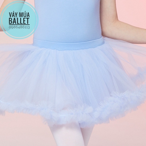 Chân váy múa tutu bồng bềnh xanh
