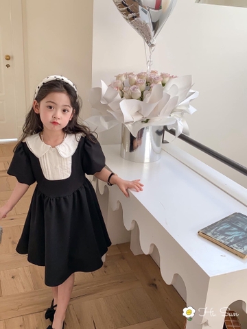 Váy tiểu thư phối màu sang xịn s130