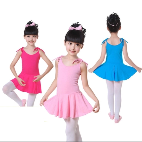 Váy tập múa cotton 2 dây buộc