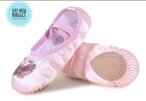 Giày vải múa satin bướm kimsa