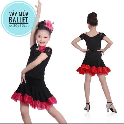 Bộ khiêu vũ hoa hồng size 120