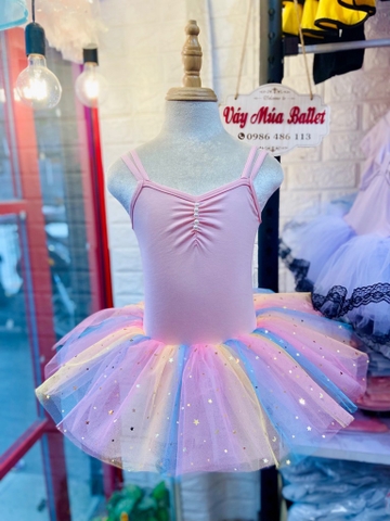 Váy múa dây đan sao cầu vồng