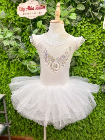 Váy múa tay tiên bướm trắng