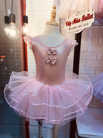 Váy múa tiên 2 nơ nhũ sao