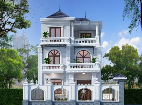 Top 5 mẫu thiết kế biệt thự 3 tầng tân cổ điển đẹp nhất hiện nay