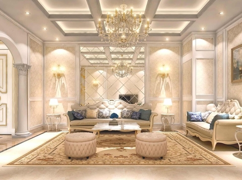 Thiết kế phòng khách biệt thự đẹp cuốn hút - Xem là ghiền