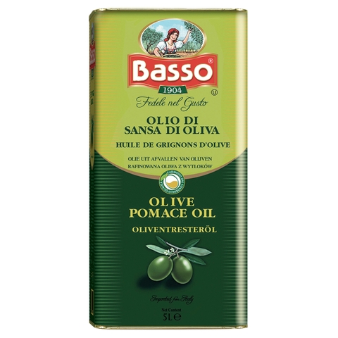Dầu Oliu Pomace Basso 5Lít