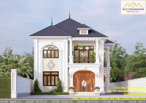 Biệt thự 2 tầng mái Nhật sang trọng nhất