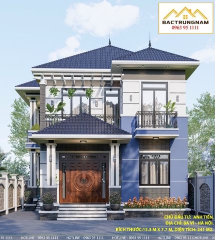 biệt thự 2 tầng mái Nhật