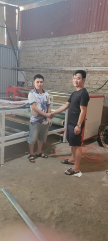 Bàn giao bộ máy in chuyển nhiệt Oric 4 đầu và máy ép cho khách hàng Điện Biên