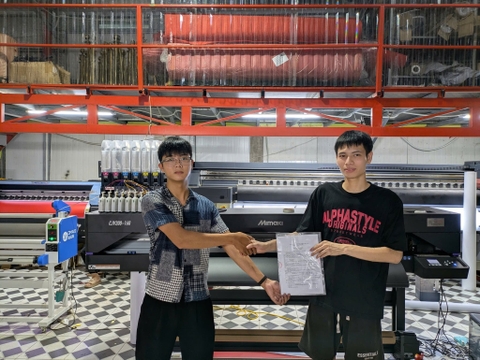 Bàn giao máy in Mimaki Nhật Bản CJV 200 - 160 cho khách hàng tại Quảng Ninh