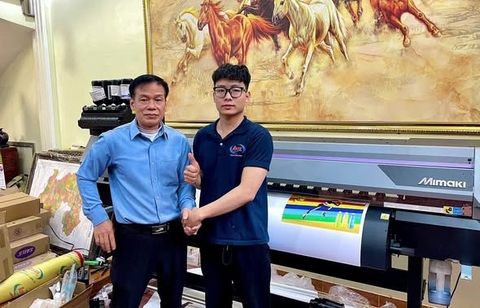 Máy in Mimaki JV 100-160 cho khách tại Hoà Bình