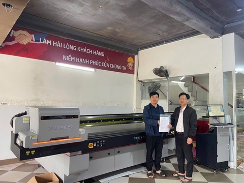 Máy in uv phẳng Taimes 2513 cho khách hàng Hà Tĩnh