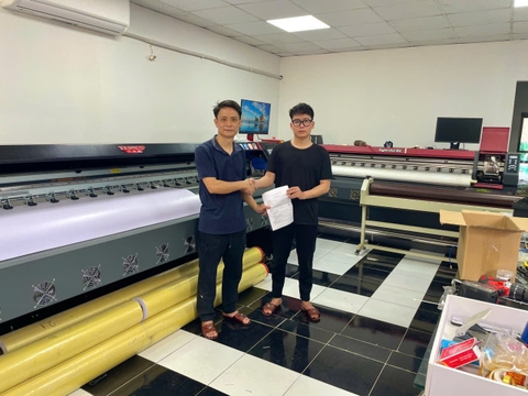 BÀN GIAO MÁY IN BẠT TAIMES T5S 3M2 VỚI 4 ĐẦU PHUN KONICA CHO QC VŨ HƯNG - PHÚ THỌ