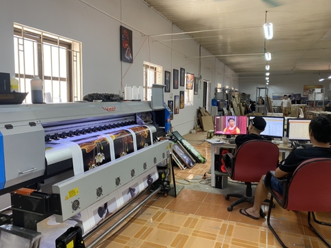 Tranh canvas Aloha - Máy in Taimes 1601