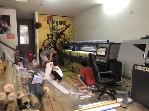 Quảng cáo Sen Vàng - Máy in bạt Taimes T5Q