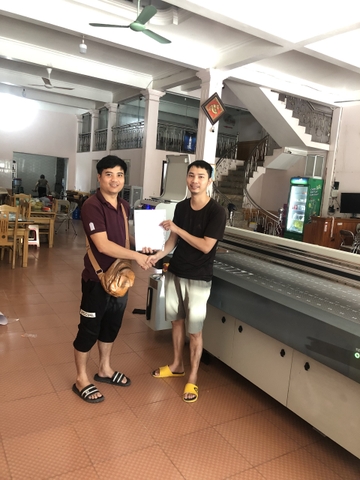 Lắp máy in uv 2513 đầu phun gen 6 tại Thanh Hóa