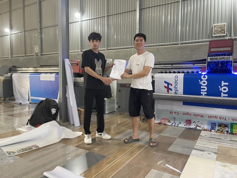 Thanh Hóa Quảng Cáo Nhật Thành - Máy in UV cuộn 3m2