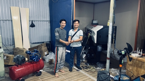 Anh Úc - Máy in chuyển nhiệt 4 đầu