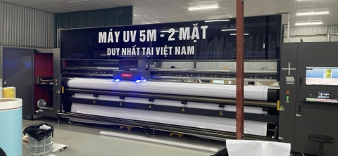 SET UP MÁY IN UV 2 MẶT LỚN NHẤT TẠI HÀ NỘI KHỔ IN 5M3