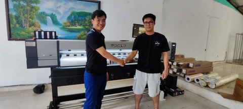 Máy in Eyecolor JC-1901 cho khách hàng tại Bắc Ninh