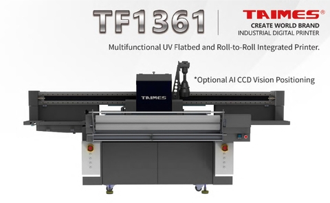 Máy in UV Phẳng + Cuộn TAIMES TF1361UV