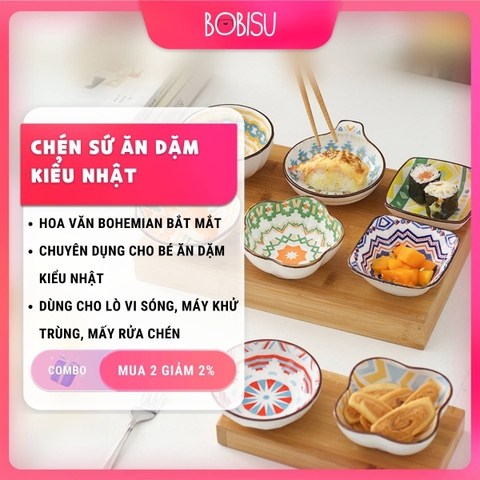 OEM | Bát Sứ Ăn Dặm Kiểu Nhật Họa Tiết Bohemia Rất Sinh Động Và Bắt Mắt