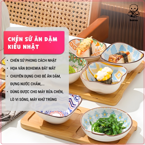 OEM | Bát Sứ Ăn Dặm Kiểu Nhật Họa Tiết Bohemia Rất Sinh Động Và Bắt Mắt