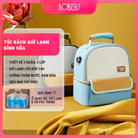 PHANPY | Túi Xách Giữ Nhiệt Cho Mẹ Bỉm Sữa, Nhỏ Gọn Dễ Mang Theo [Tặng 2 Khay Gel Giữ Lạnh & Túi PVC]