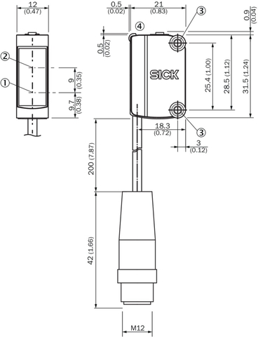 Cảm biến quang Sick KTM-WP11182P