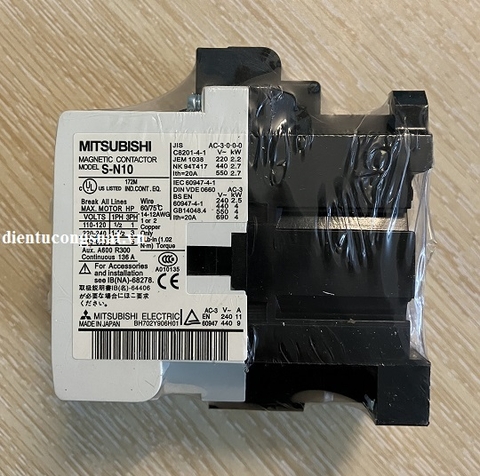 Khởi động từ 3 pha Mitsubishi S-N10 AC230V