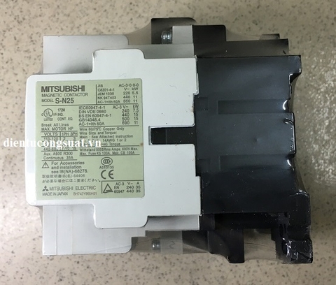 Khởi động từ 3 pha Mitsubishi S-N25 AC400V