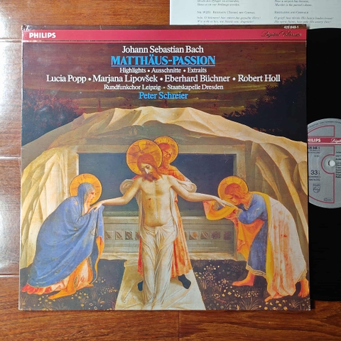 Johann Sebastian Bach - Lucia Popp • Marjana Lipovšek • Eberhard Büchner • Robert Holl • Rundfunkchor Leipzig • Staatskapelle Dresden, Peter Schreier – Matthäus-Passion (Highlights)