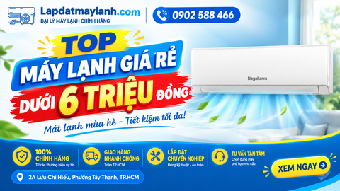 TOP Máy lạnh Inverter giá rẻ dưới 6 triệu tiết kiệm điện đáng mua 2026