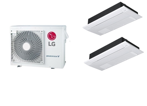 Hệ thống máy lạnh Multi Split LG 2.0HP +  2 dàn lạnh âm trần cassette 1 hướng thổi