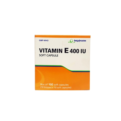 Vitamin E 400 IU (IMP) Hộp 100 Viên