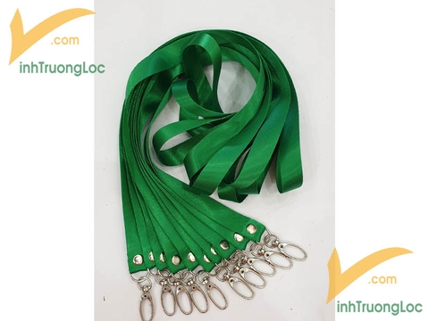 Dây đeo thẻ tên giá rẻ xanh lá cây không in 15mm
