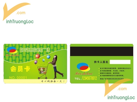 Mẫu membership card mua sắm tại trung tâm thương mại