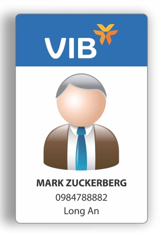 Mẫu thẻ đeo nhân viên ngân hàng VIB
