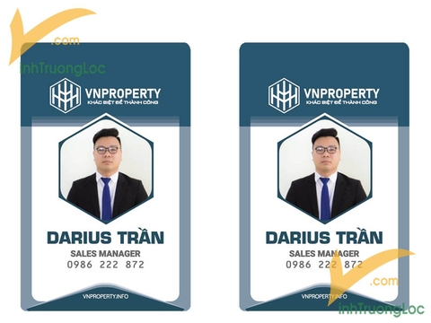 Mẫu thẻ đeo nhân viên công ty Bất động sản VNProperty