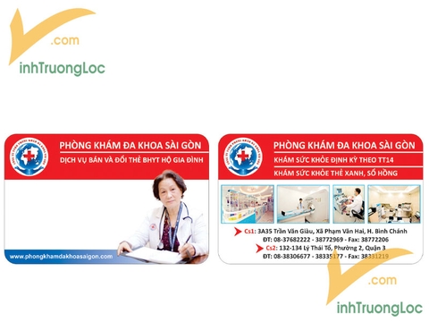 Mẫu thẻ membership Phòng khám đa khoa Sài Gòn