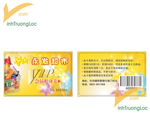 Thẻ thành viên VIP mua sắm tại siêu thị