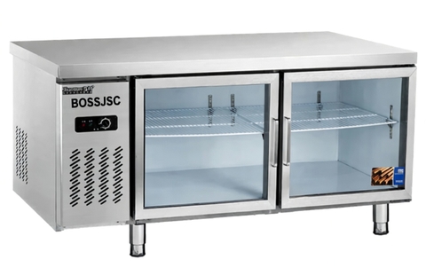 BÀN MÁT INOX CÁNH KÍNH DÀI 1M5 BOSS JSC (HÀNG XUẤT CHÂU ÂU )