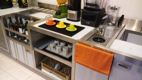QUẦY PHA CHẾ CÀ PHÊ INOX - CAFE 12 TÍNH NĂNG